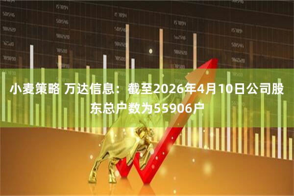 小麦策略 万达信息：截至2026年4月10日公司股东总户数为55906户